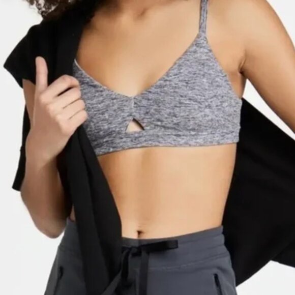 Alo Alosoft Heather Gray Cami Sports Bra Large - Picture 2 of 8